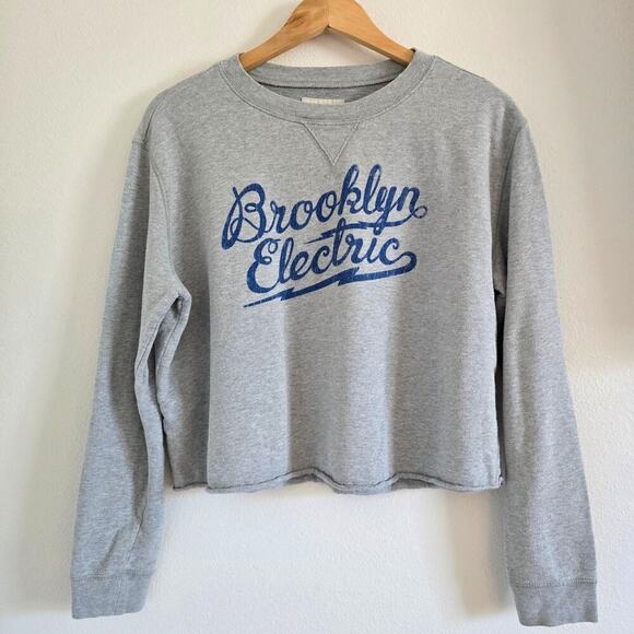 Ralph Lauren Tops - Ralph Lauren Denim& Supply Cropped Sweatshirt Brooklyn Electric Womens M Gray